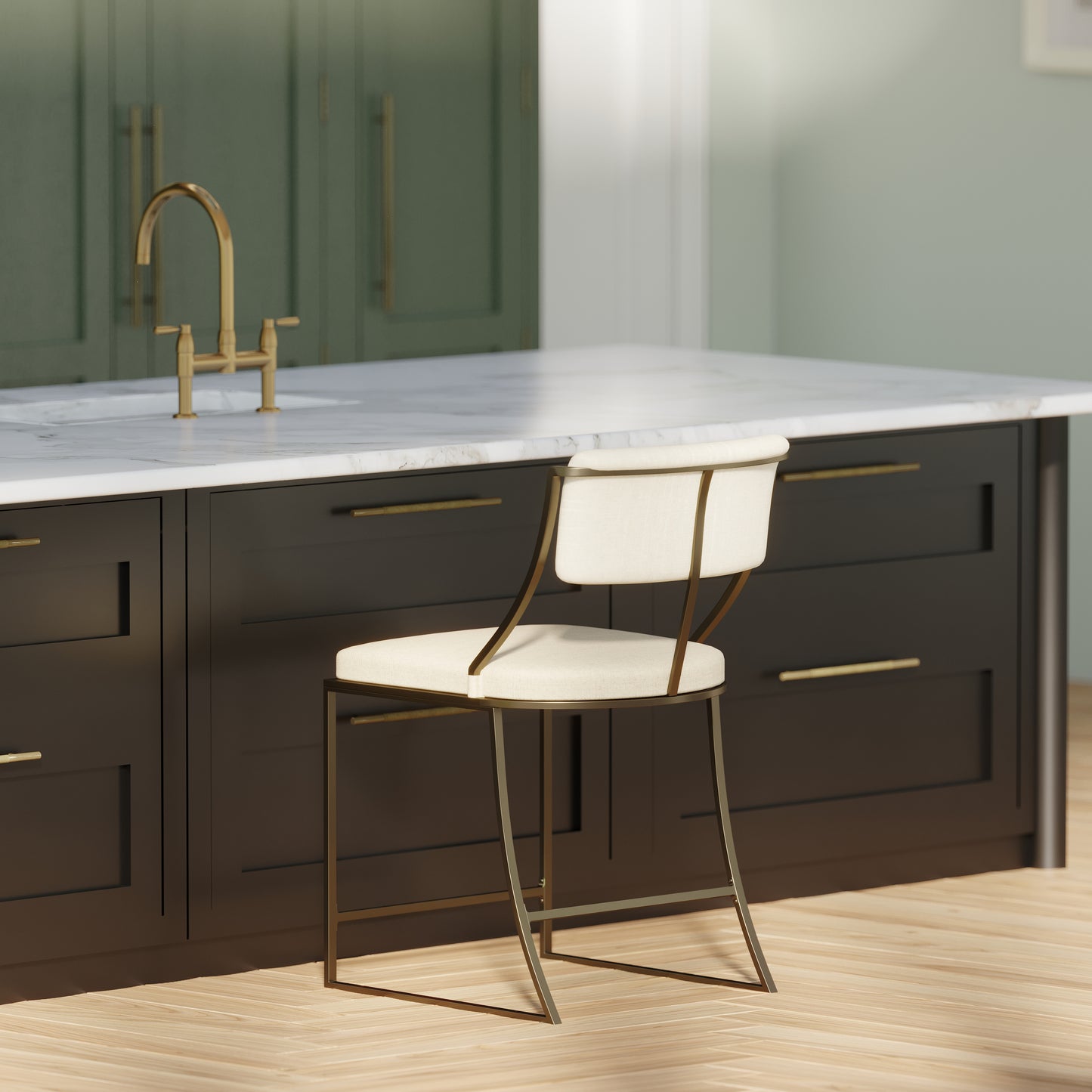 Durham Metal & Upholstered Barstool