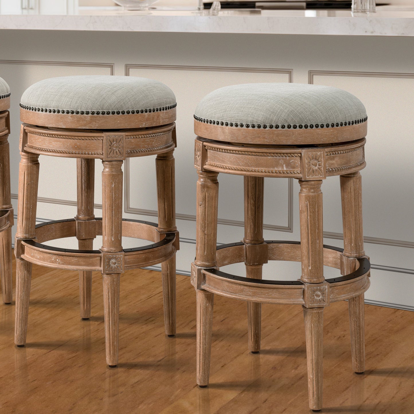 Backless Charlotte Barstool in Oak