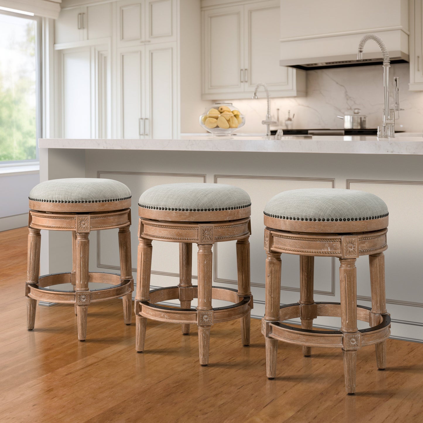 Backless Charlotte Barstool in Oak