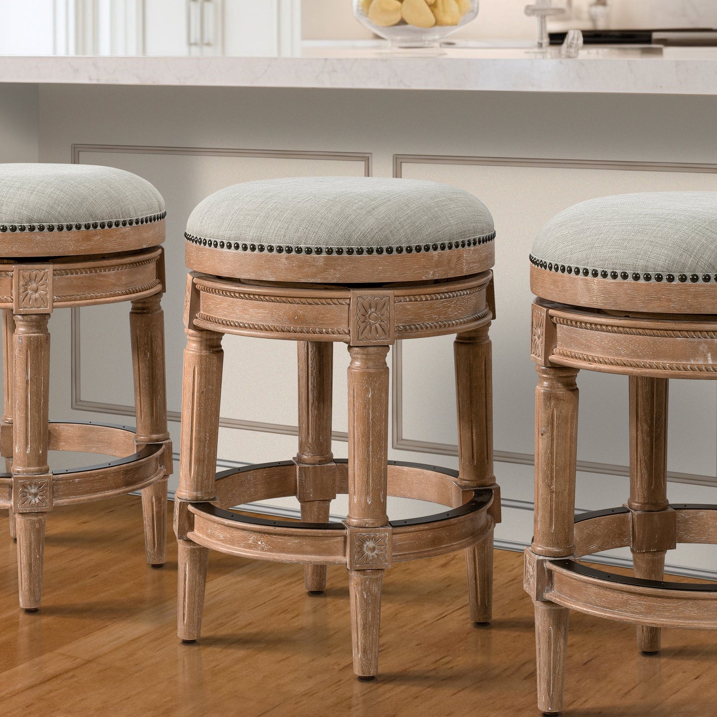 Backless Charlotte Barstool in Oak