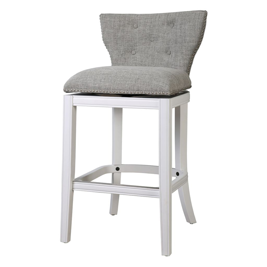 Mebane Stool in White & Grey