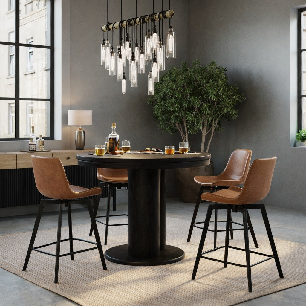 Goldsboro Swivel Counter Stool in Brown