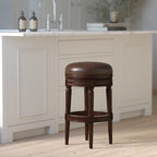 Backless Charlotte Barstool in Distressed Walnut