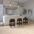 Backless Charlotte Barstool in Distressed Walnut