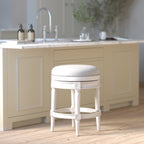 Backless Charlotte Barstool in White