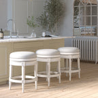 Backless Charlotte Barstool in White