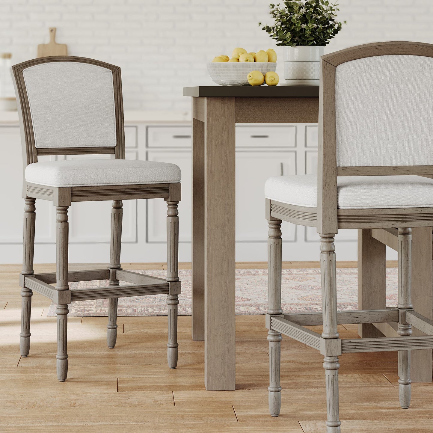 Wilmington Stool In Natural Gray