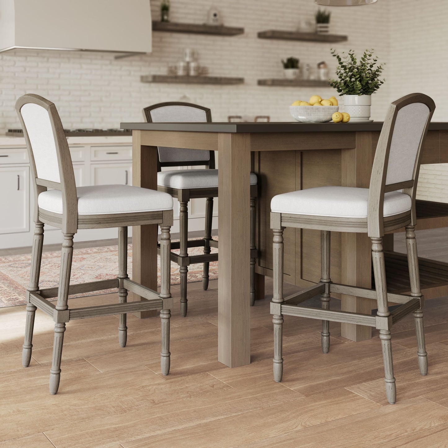 Wilmington Stool In Natural Gray