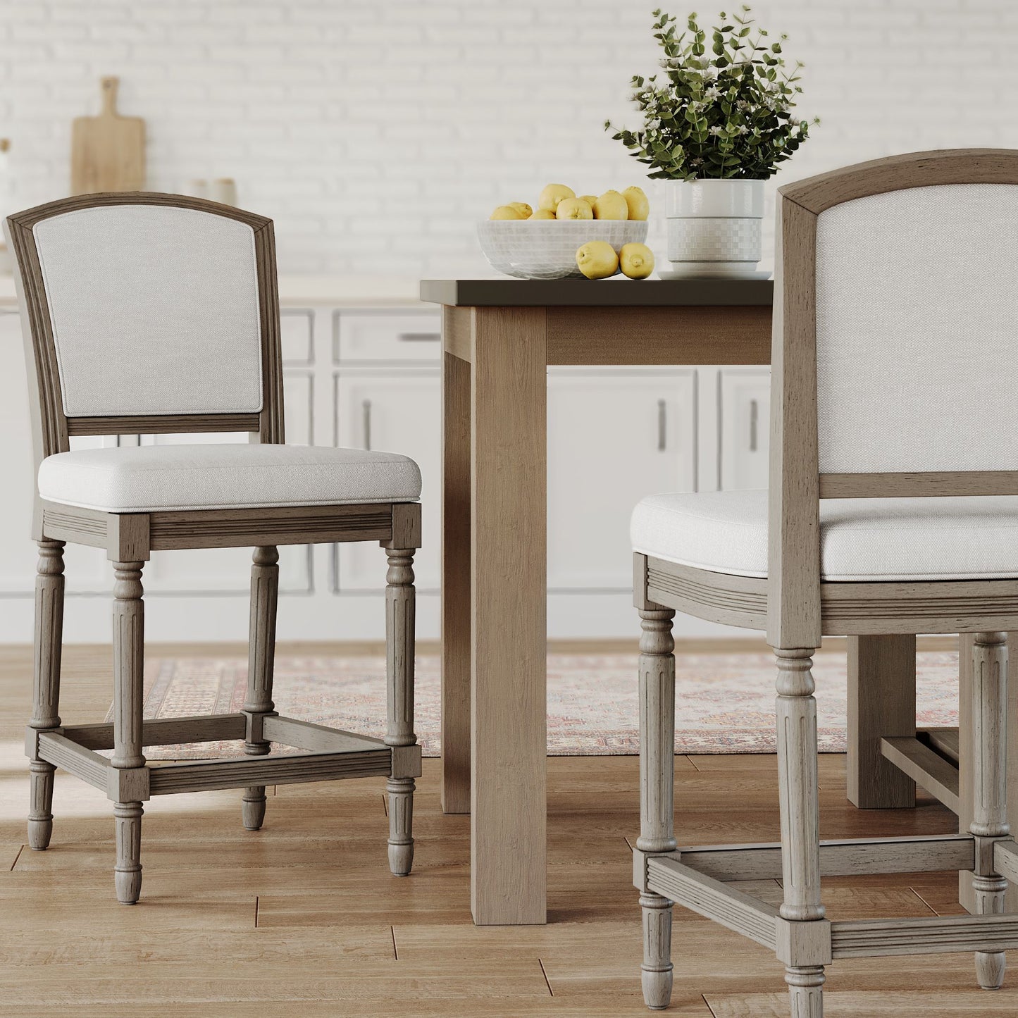 Wilmington Stool In Natural Gray