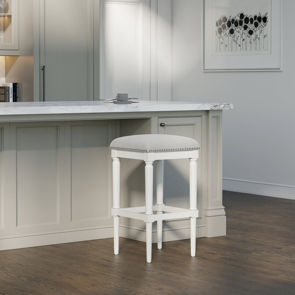 Asheville Stool in Solid White