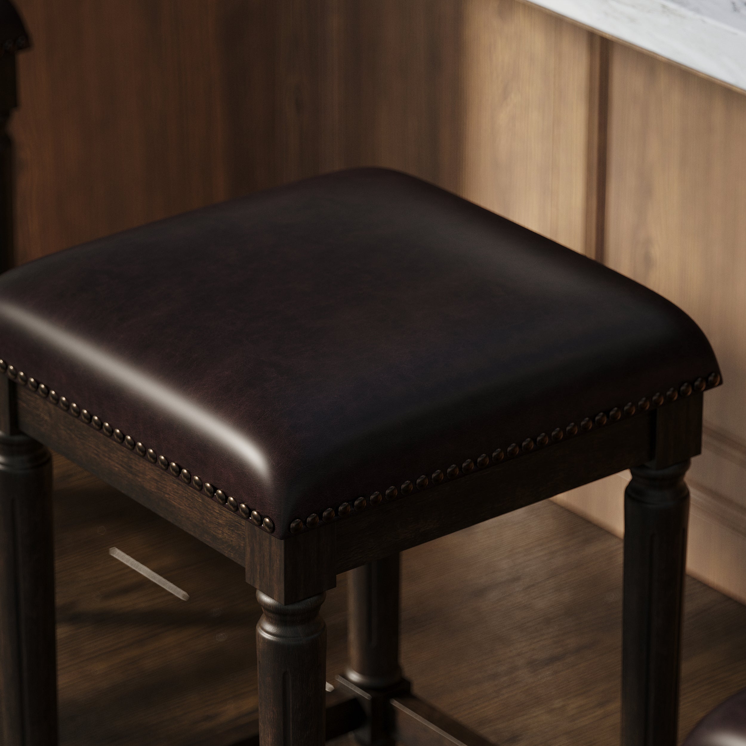 Asheville Stool in Walnut Finish