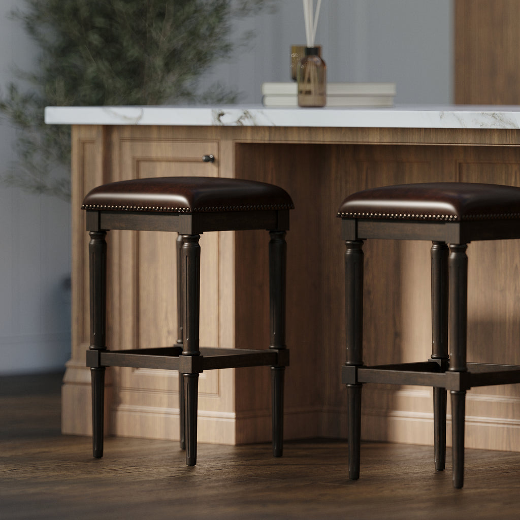 Asheville Stool in Walnut Finish