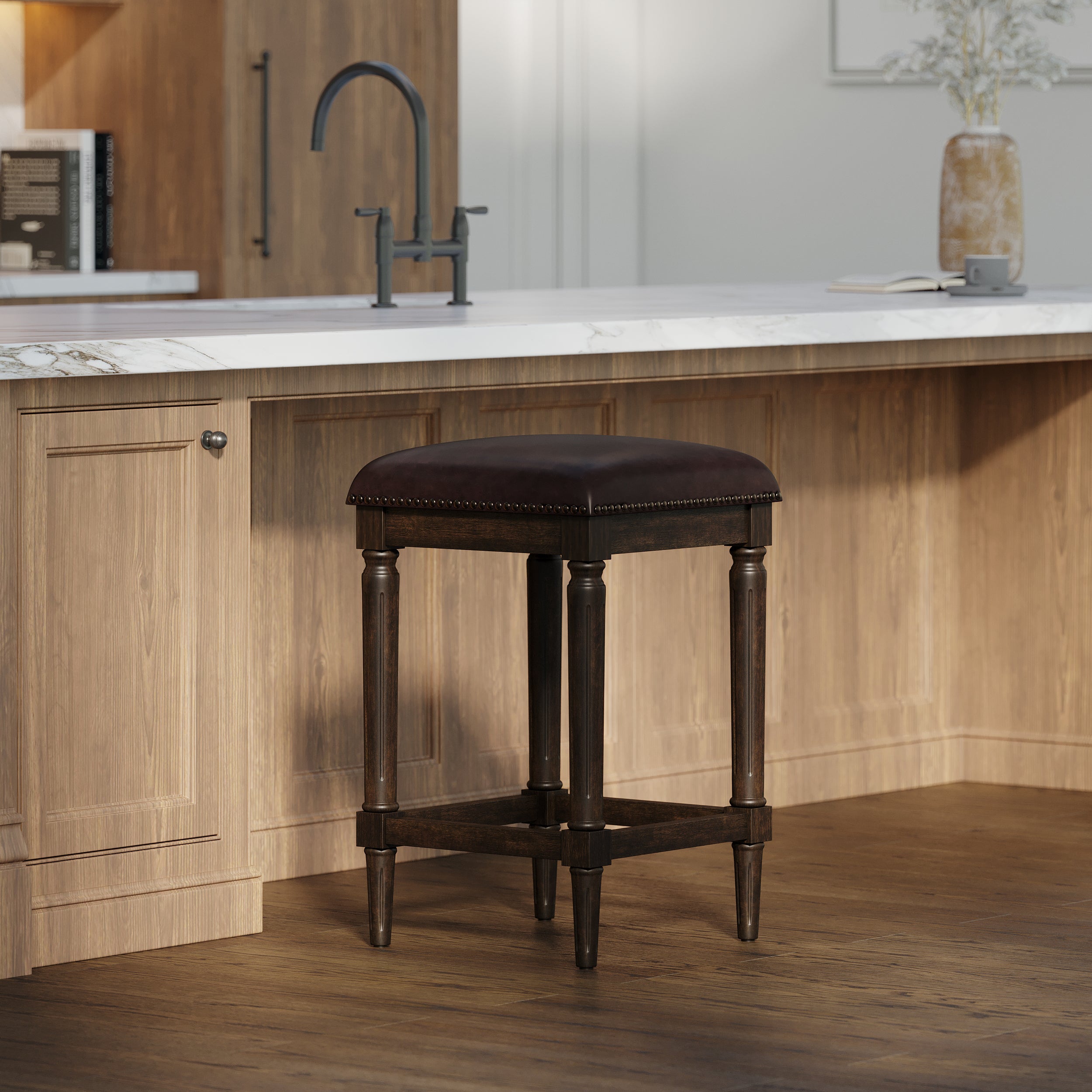 Asheville Stool in Walnut Finish