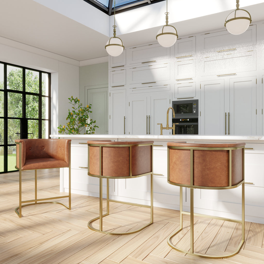 Winston Barstool in Brown PU