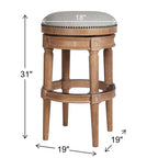 Backless Charlotte Barstool in Oak
