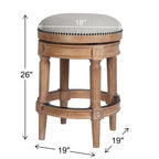 Backless Charlotte Barstool in Oak