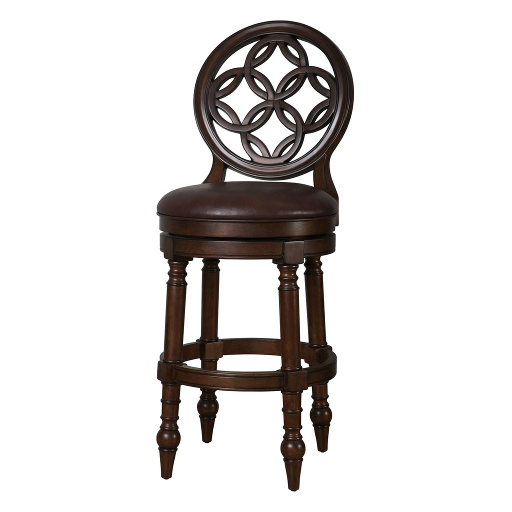 Gastonia Swivel Stool In Distressed Walnut