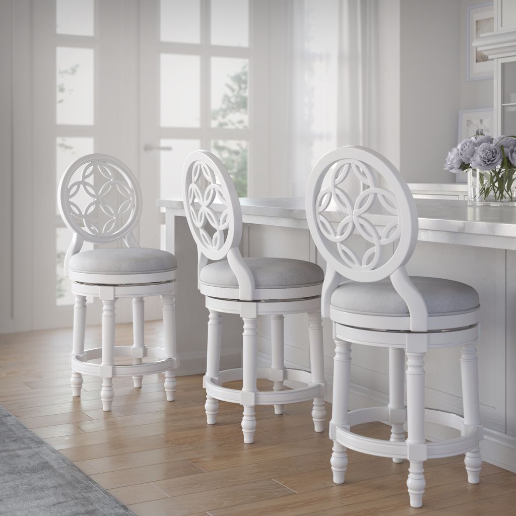 Gastonia Swivel Stool In White