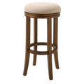 Victoria Swivel Stool with Cream Fabric and Honeysuckle Finish - New Ridge Home