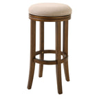 Victoria Swivel Stool with Cream Fabric and Honeysuckle Finish - New Ridge Home