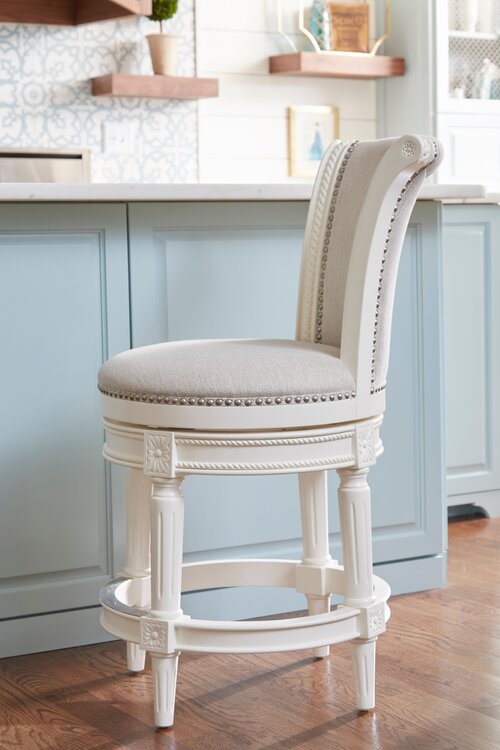 Chapman Swivel Barstool in Alabaster White - New Ridge Home