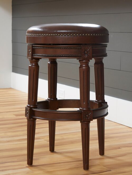 Backless Chapman Barstool in Distressed Walnut - New Ridge Home